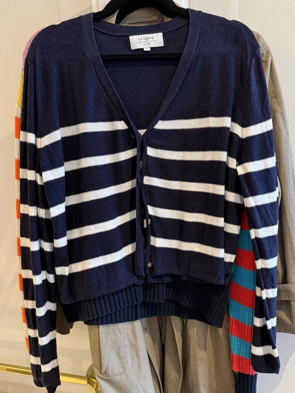 La Ligne striped Serge cardigan
